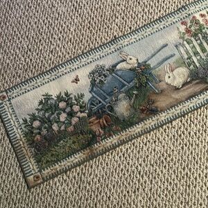 Tapestry Easter tablerunner Smoke free pet free home No stains or tears
